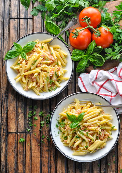 5-Ingredient Penne with Parmesan Cream Sauce 5-Ingredient Penne with Parmesan Cream Sauce