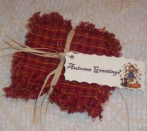 Harvest Raggedy Quilted Coasters Harvest Raggedy Quilted Coasters