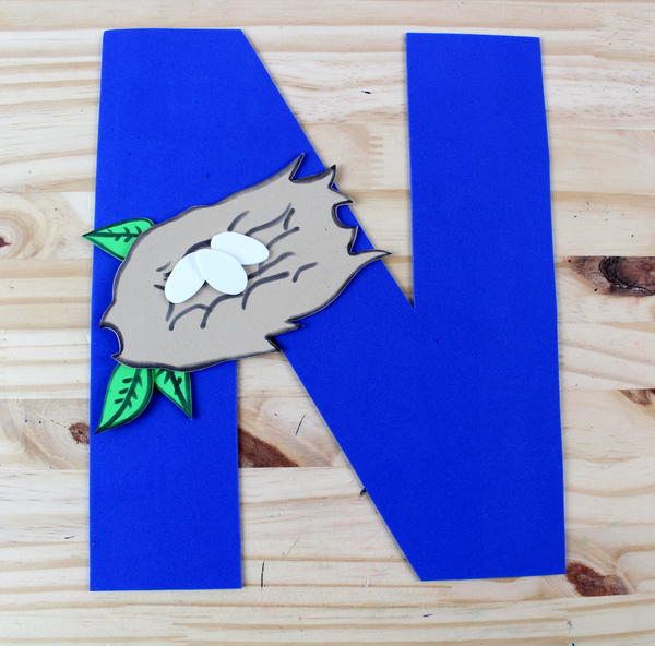 N is for Nest Craft with Printable N is for Nest Craft with Printable