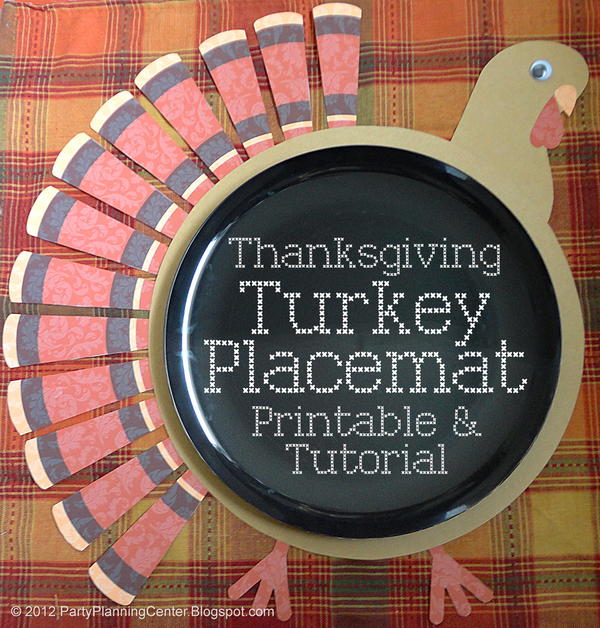 Thanksgiving Turkey Decoration or Placemat Thanksgiving Turkey Decoration or Placemat