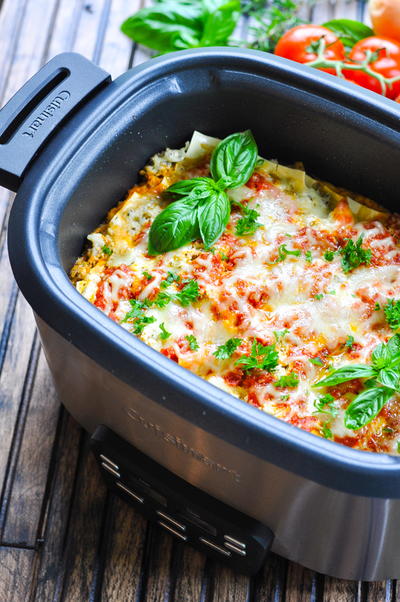 Turkey and Pesto Slow Cooker Lasagna Turkey and Pesto Slow Cooker Lasagna