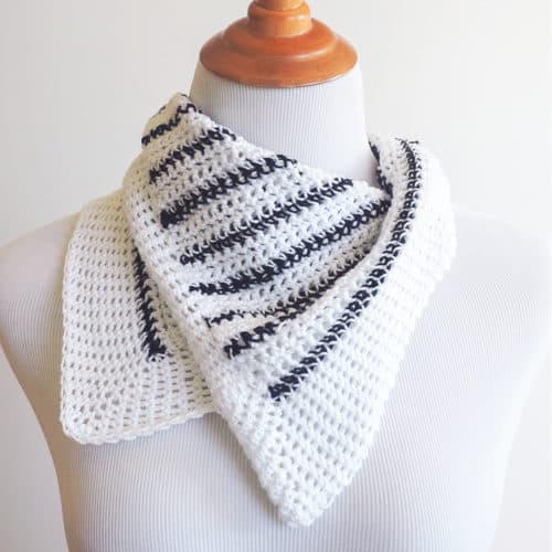 Striped Neck Scarf Crochet Pattern Striped Neck Scarf Crochet Pattern