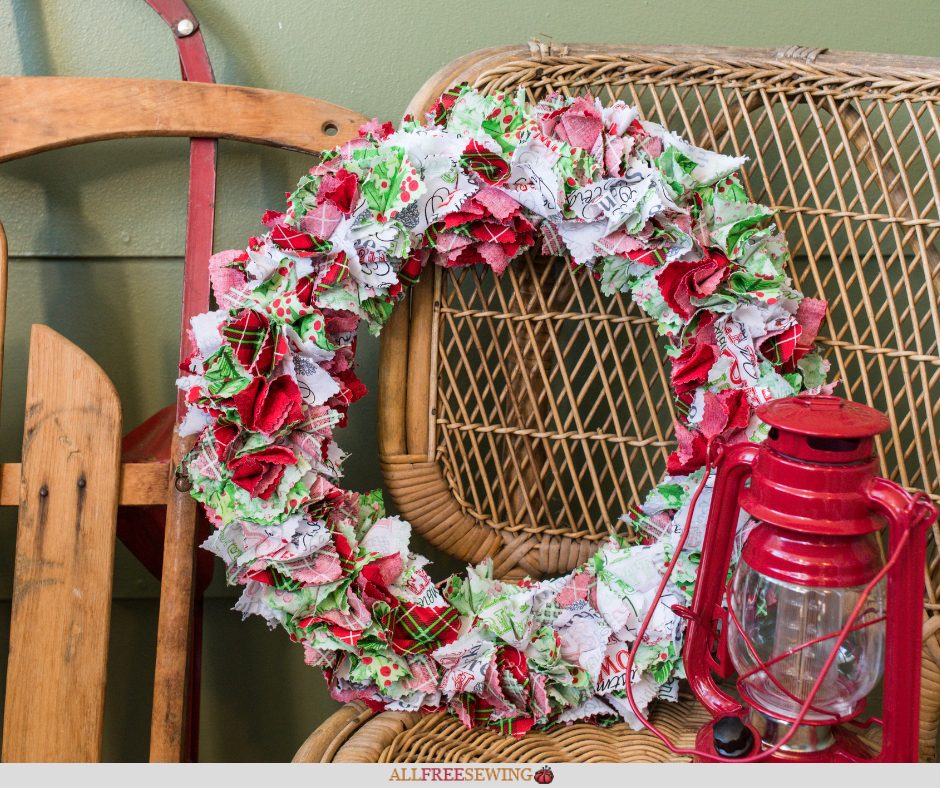 Spirit of Christmas Fabric Wreath Video Tutorial | AllFreeSewing.com