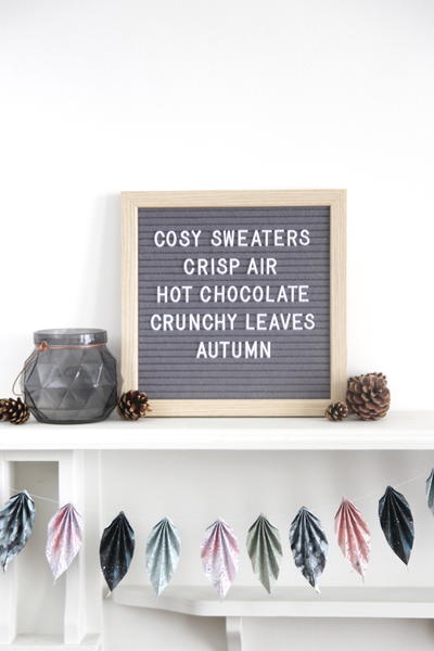 DIY Origami Autumn Leaf Garland DIY Origami Autumn Leaf Garland