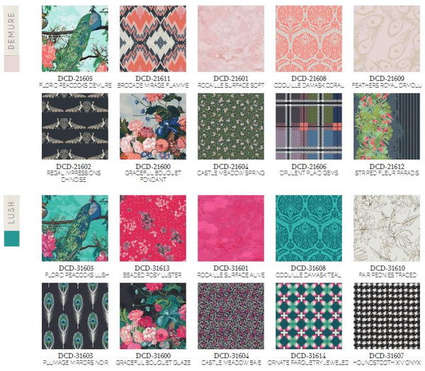 Decadence Fabric Collection