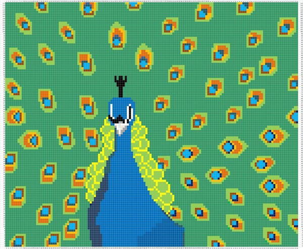 Pretty Peacock Crocheted Afghan Pretty Peacock Crocheted Afghan