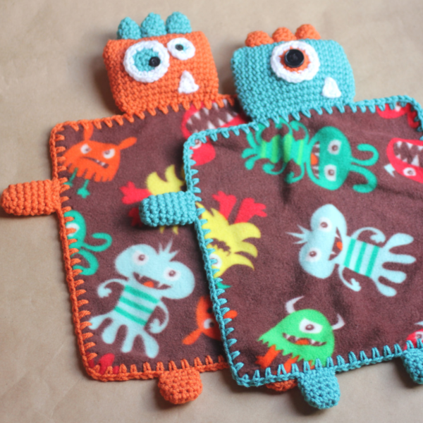 Monster Fleece Lovey Blankets Monster Fleece Lovey Blankets