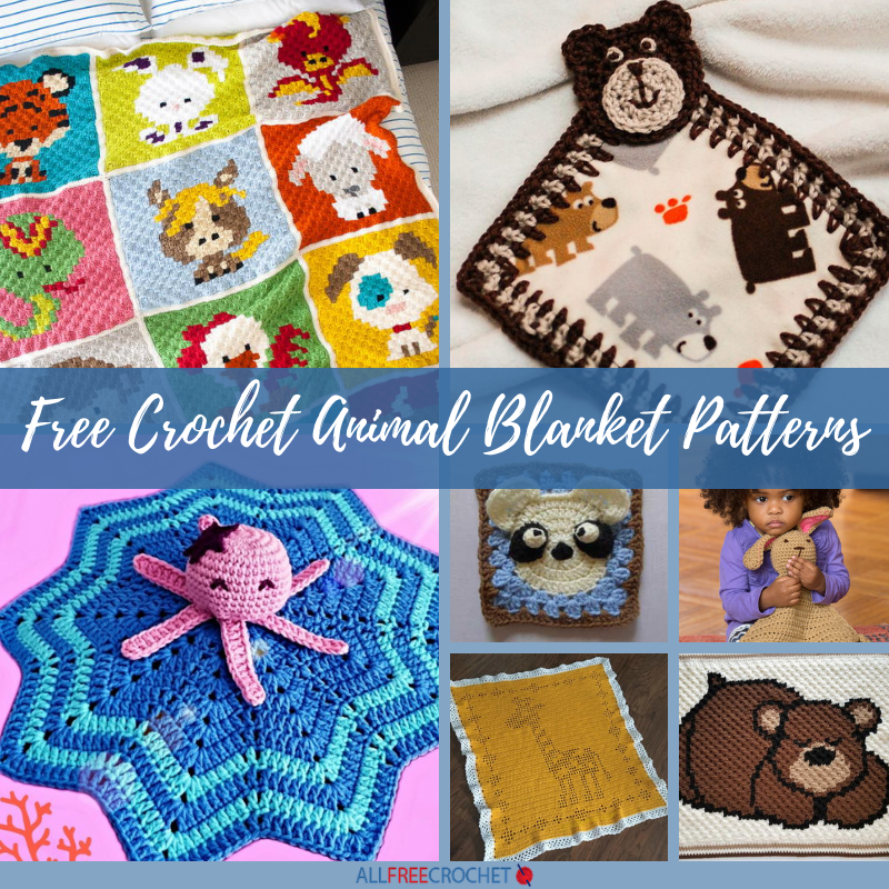 27 Free Crochet Animal Blanket Patterns Allfreecrochet Com