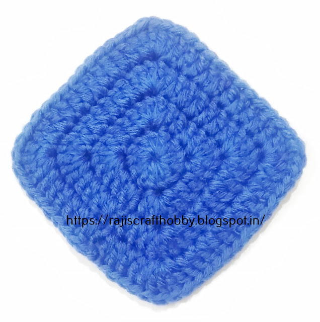 No-Gap Granny Square Coaster Pattern No-Gap Granny Square Coaster Pattern