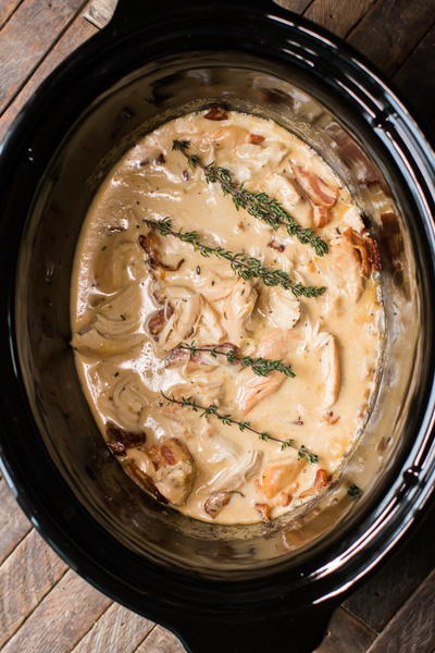 Slow Cooker Chicken with Bacon Gravy Slow Cooker Chicken with Bacon Gravy