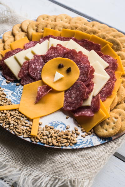 Thanksgiving Turkey Cheese Platter