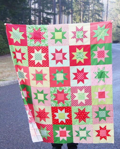 No Point Christmas Stars Quilt Pattern