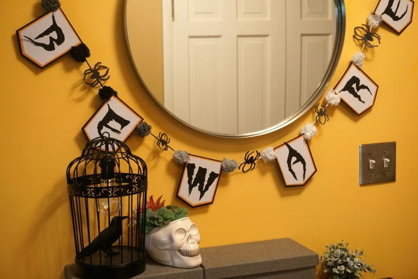 Pom Pom Halloween Banner Pom Pom Halloween Banner