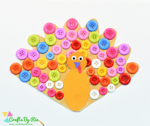Thanksgiving Button Turkey Craft Thanksgiving Button Turkey Craft