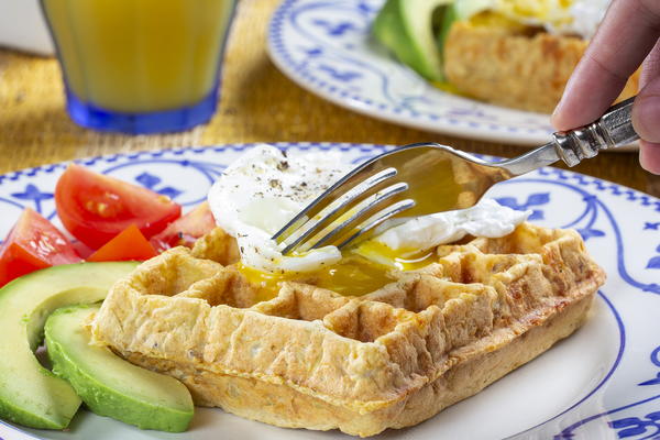 Cheesy Cauliflower Waffles