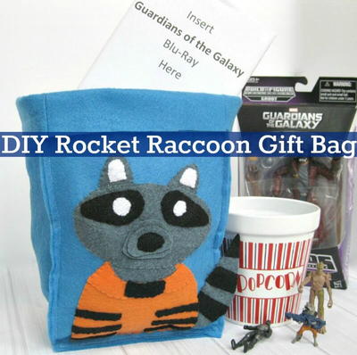 DIY Rocket Raccoon-Inspired Gift Bag & Organizing Bin