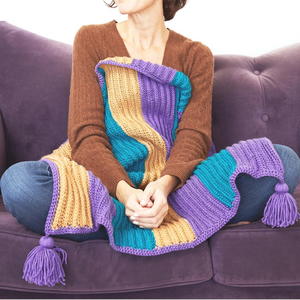 Bright Stripe Crochet Blanket Pattern