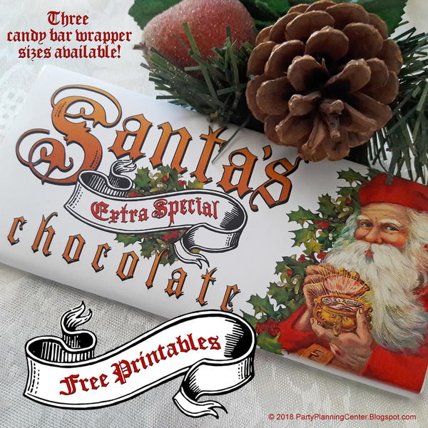 Printable Santa Christmas Candy Bar Wrapper Printable Santa Christmas Candy Bar Wrapper