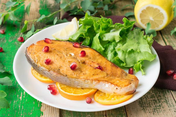 Baked Salmon with Orange Pomegranate Baked Salmon with Orange Pomegranate