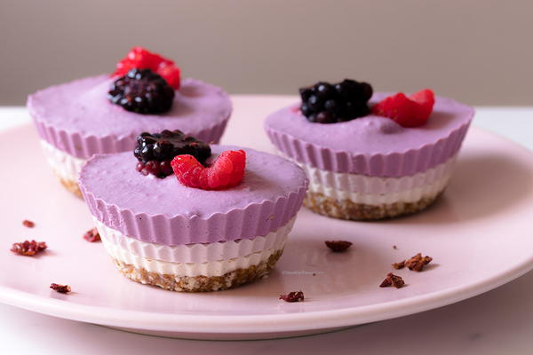 No Bake Tricolor Mini Cheesecakes No Bake Tricolor Mini Cheesecakes