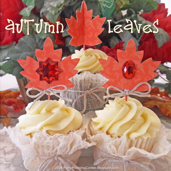Autumn Leaves Cupcake Toppers Autumn Leaves Cupcake Toppers