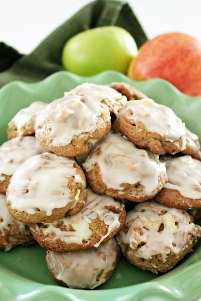 Glazed Soft Apple Cookies Glazed Soft Apple Cookies