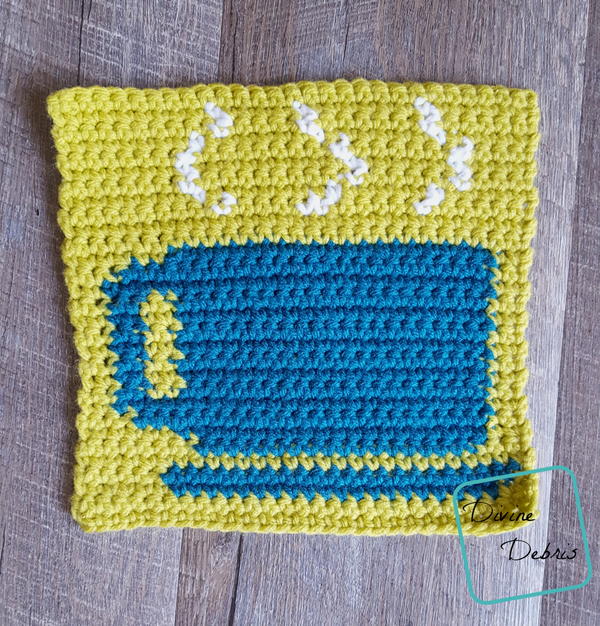 8 Tapestry Cup of Cocoa Afghan Square 8" Tapestry Cup of Cocoa Afghan Square