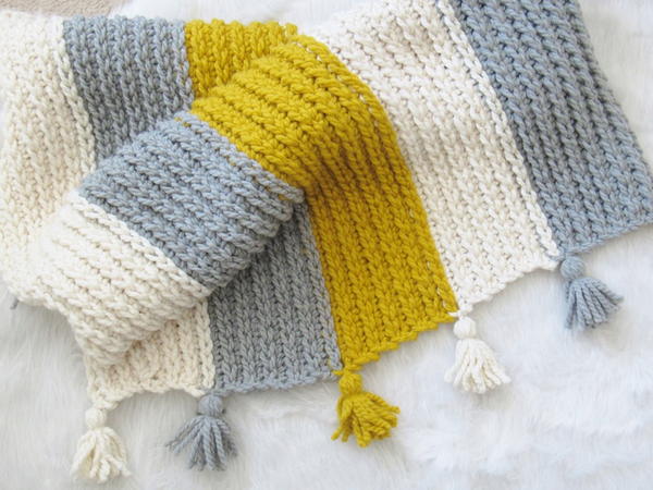 Knit-Look Chunky Afghan Knit-Look Chunky Afghan
