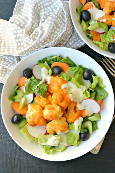 Buffalo Cauliflower Bites Salad Buffalo Cauliflower Bites Salad