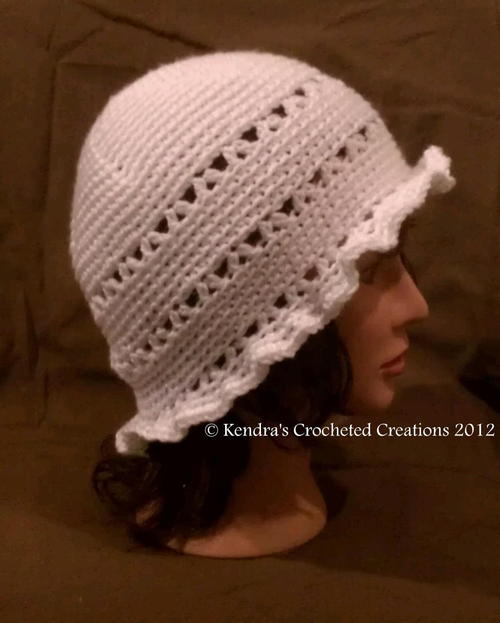 Vintage Ruffled Brim Hat