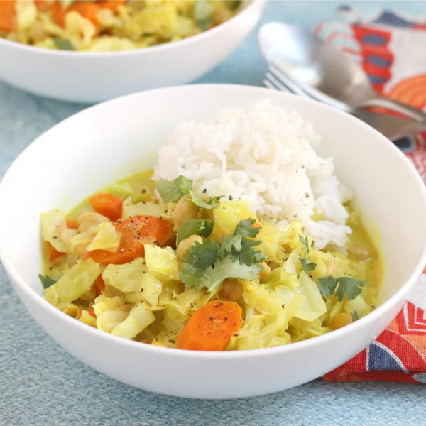Cabbage Coconut Curry with Chickpeas Cabbage Coconut Curry with Chickpeas