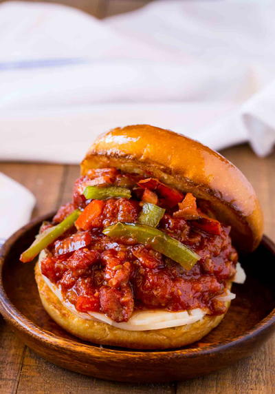 Sausage and Peppers Sloppy Joes Sausage and Peppers Sloppy Joes