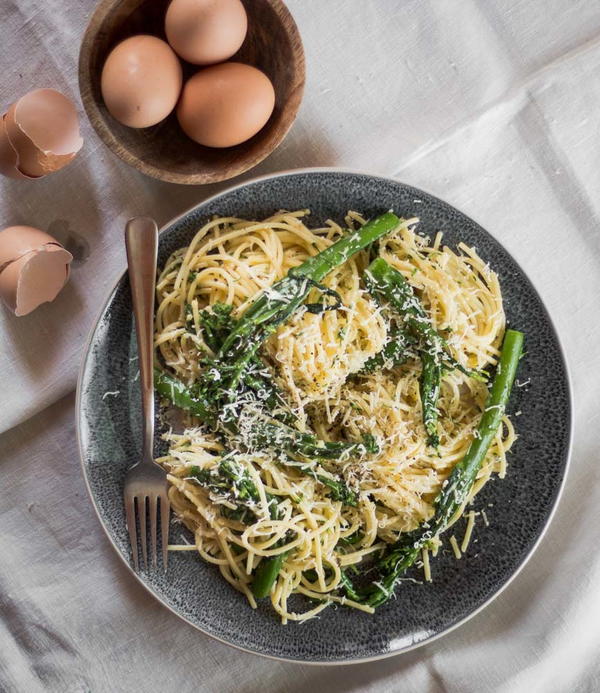 Homemade Broccolini Carbonara Homemade Broccolini Carbonara