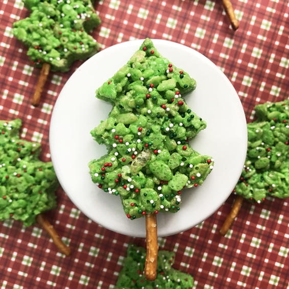 Christmas Tree Rice Krispie Treats