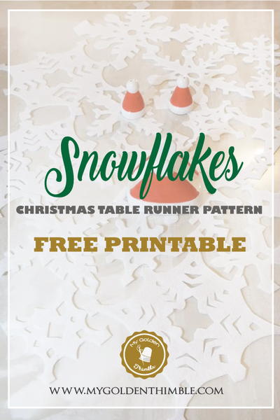 Beautiful Snowflakes Table Runner Pattern