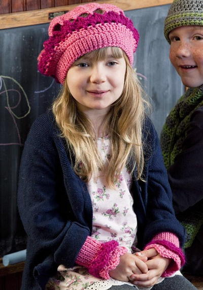 Berry Beret and Wrist Warmers
