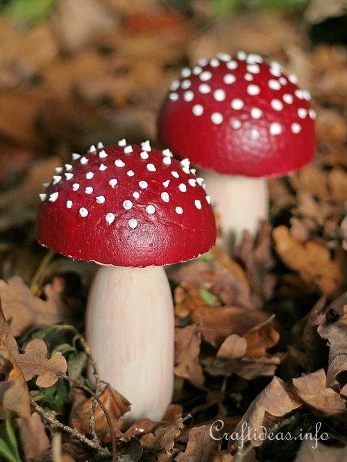 Upcycled Plastic Bottle Mushrooms | AllFreeKidsCrafts.com