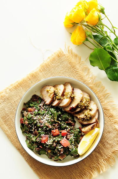Sous Vide Pork Tenderloin with Black Bean Salad Sous Vide Pork Tenderloin with Black Bean Salad