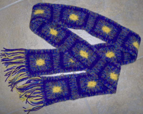 Purple Felt Fringe Scarf Purple Felt Fringe Scarf