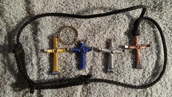 Horseshoe Nail Cross Necklace Horseshoe Nail Cross Necklace