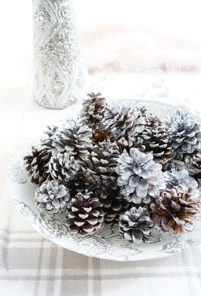 DIY Sparkly Pinecones