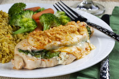 Cheesy Stuffed Herb Chicken