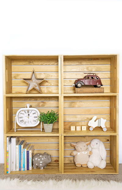 DIY Wooden Crate Shelves DIY Wooden Crate Shelves