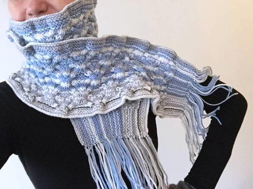 Knitted Daily Sky Scarf Knitted Daily Sky Scarf