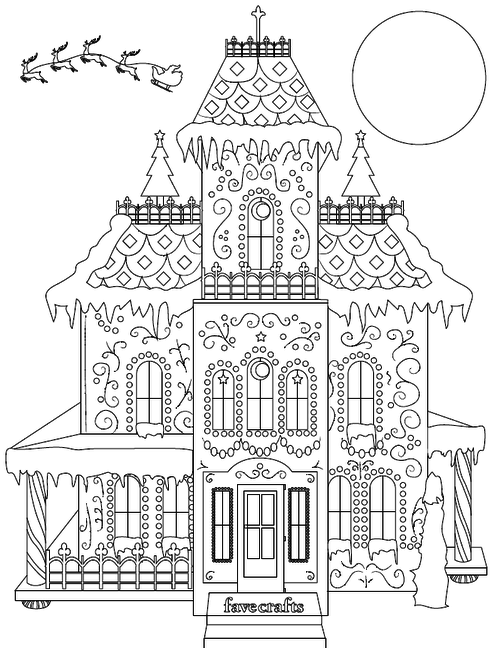 Breathtaking Gingerbread House Coloring Page PDF Breathtaking Gingerbread House Coloring Page PDF