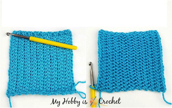 How to Crochet knit alike Stockinette Stitch How to Crochet knit alike Stockinette Stitch
