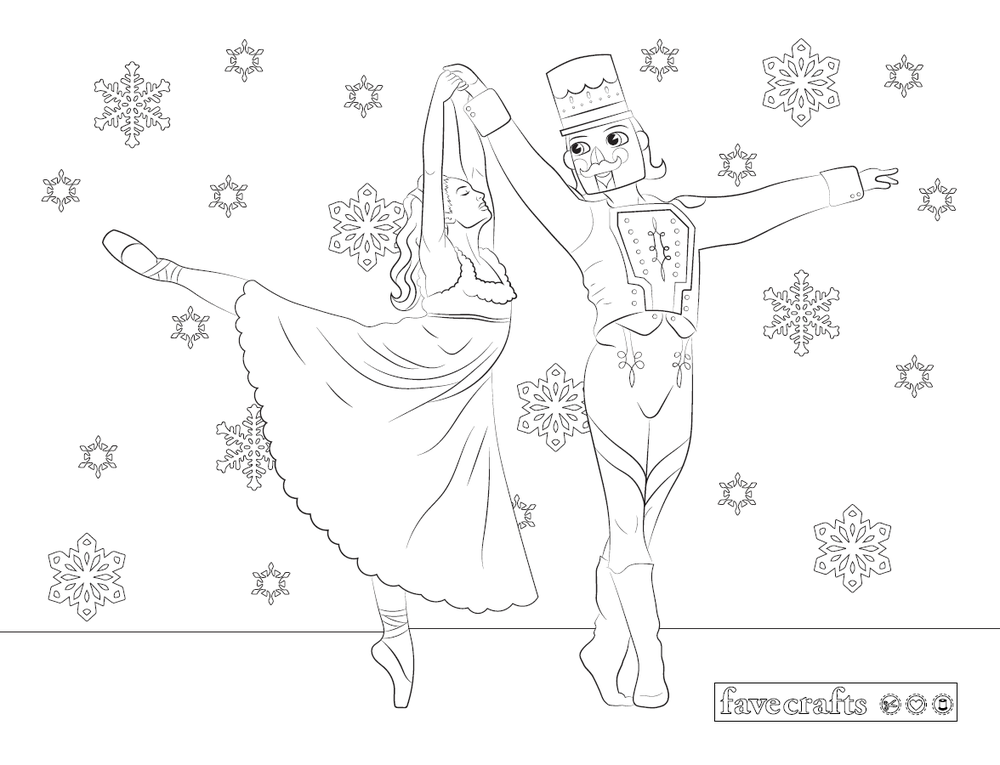 Nutcracker Ballet Coloring Page Favecrafts Com