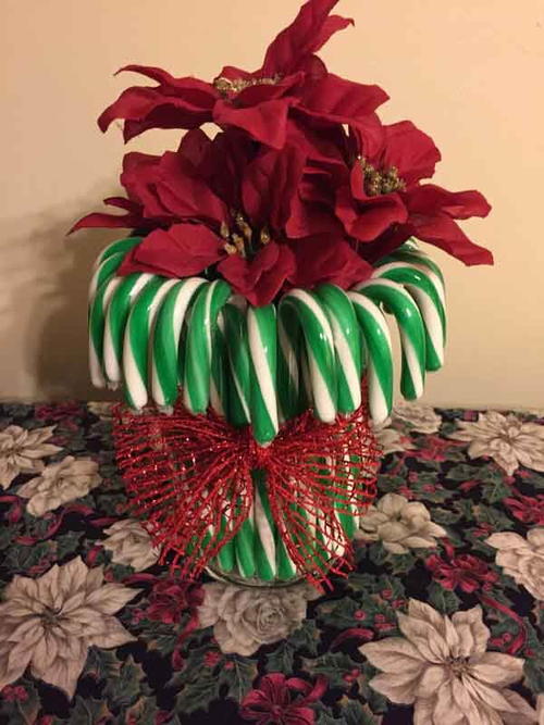 Candy Cane Vase Candy Cane Vase