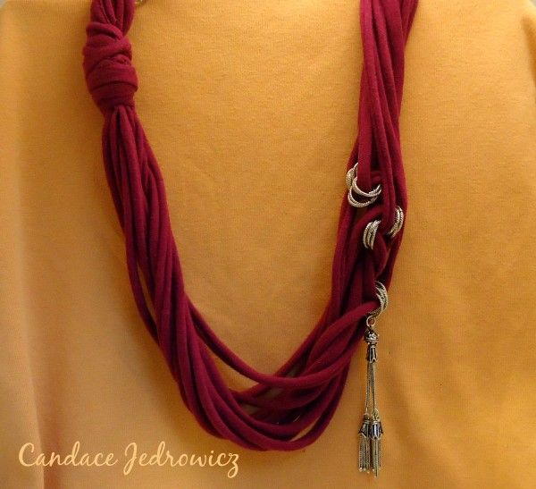 Easy Tee Shirt Necklace Tutorial