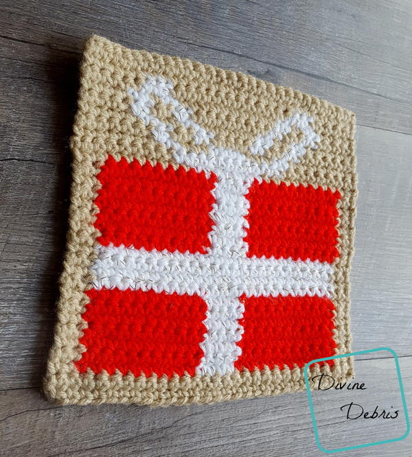 8 Tapestry Present Afghan Square 8" Tapestry Present Afghan Square